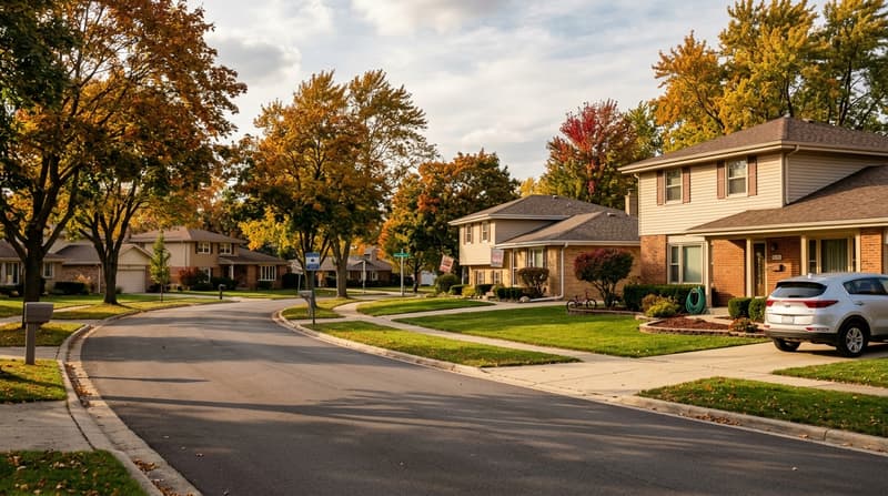 Bolingbrook, IL, illustrative neighborhood scene