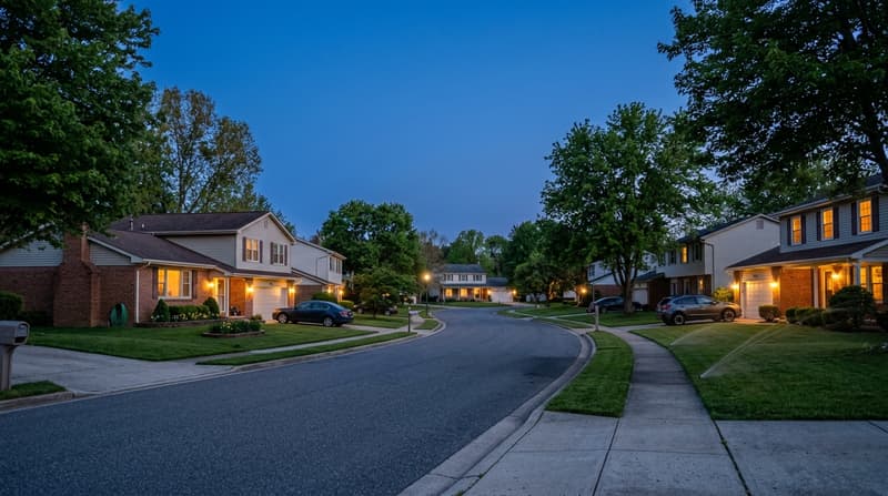 Foxdale, Addison, IL, illustrative neighborhood scene