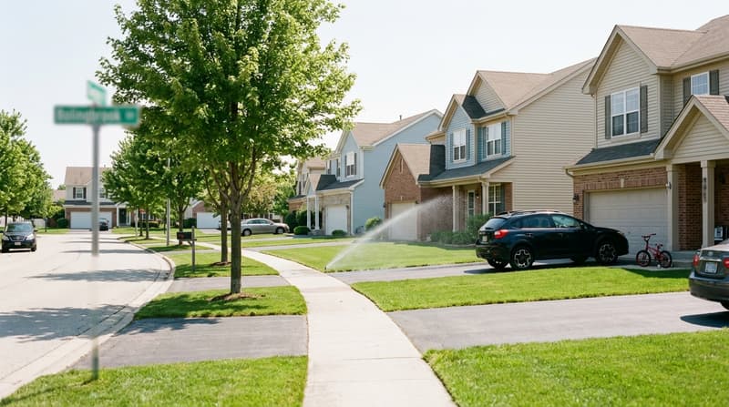 Augusta Village, Bolingbrook, IL, illustrative neighborhood scene