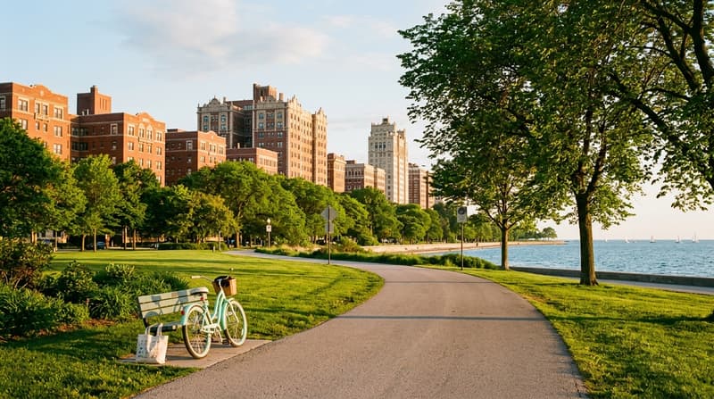 Lakeview, Chicago, IL, illustrative neighborhood scene