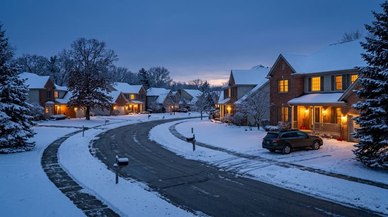 Stonegate, Clarendon Hills, IL, illustrative neighborhood scene