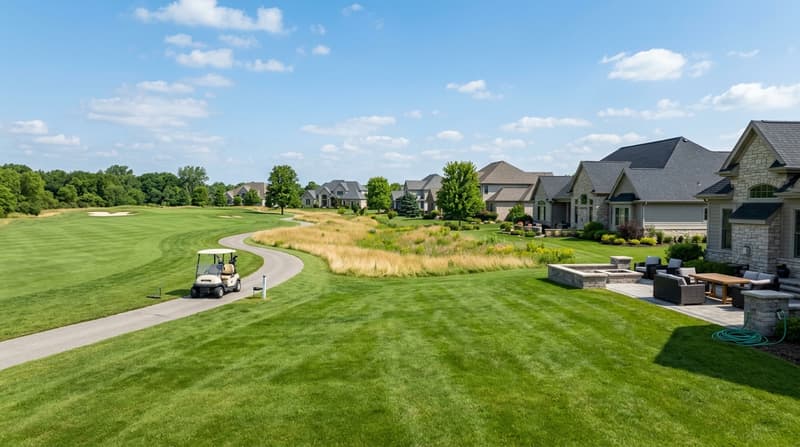 Bowes Creek Country Club, Elgin, IL, illustrative neighborhood scene