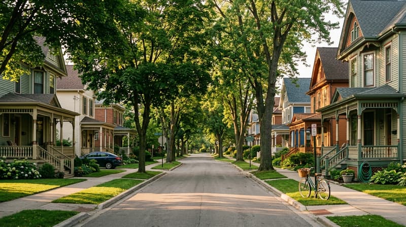 Gifford Park, Elgin, IL, illustrative neighborhood scene