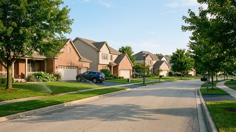 Ashbury, Naperville, IL, illustrative neighborhood scene