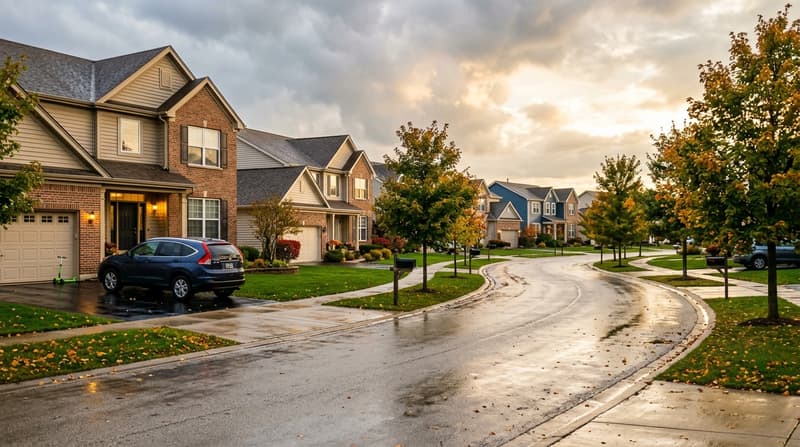 Churchill Club, Oswego, IL, illustrative neighborhood scene