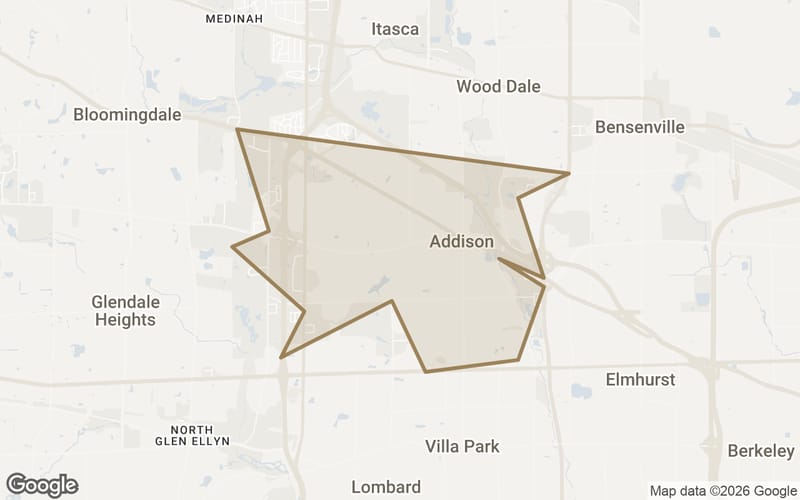 Map of Addison, IL