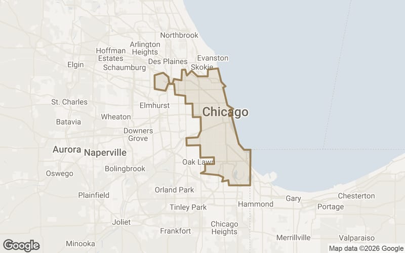 Map of Chicago, IL