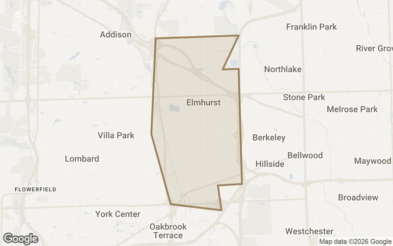 Map of Elmhurst, IL