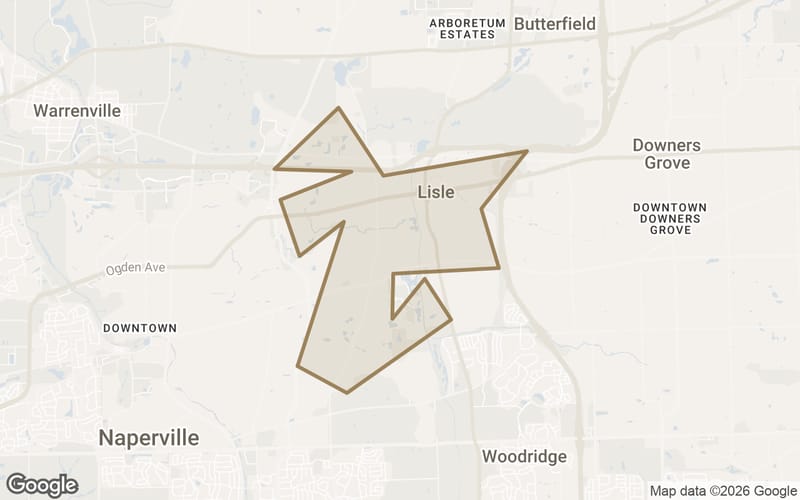 Map of Lisle, IL