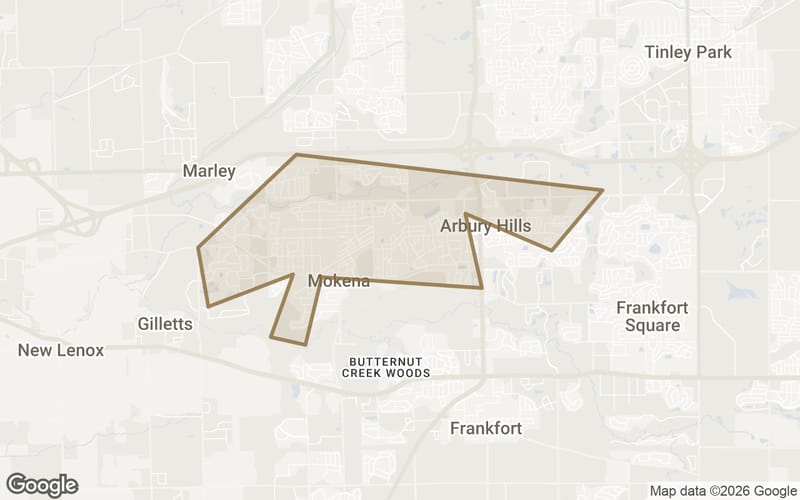 Map of Mokena, IL