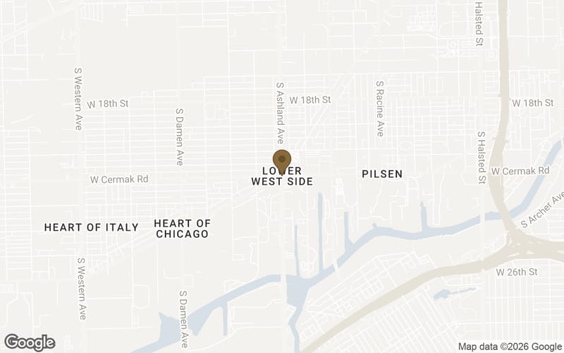 Map of Pilsen in Chicago