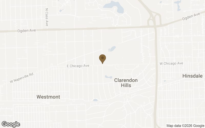 Map of Oxford Park in Clarendon Hills