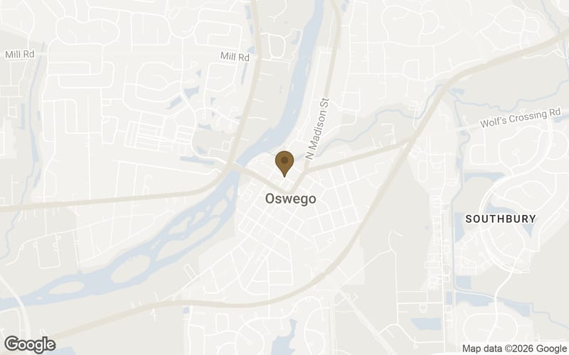 Map of Downtown Oswego in Oswego